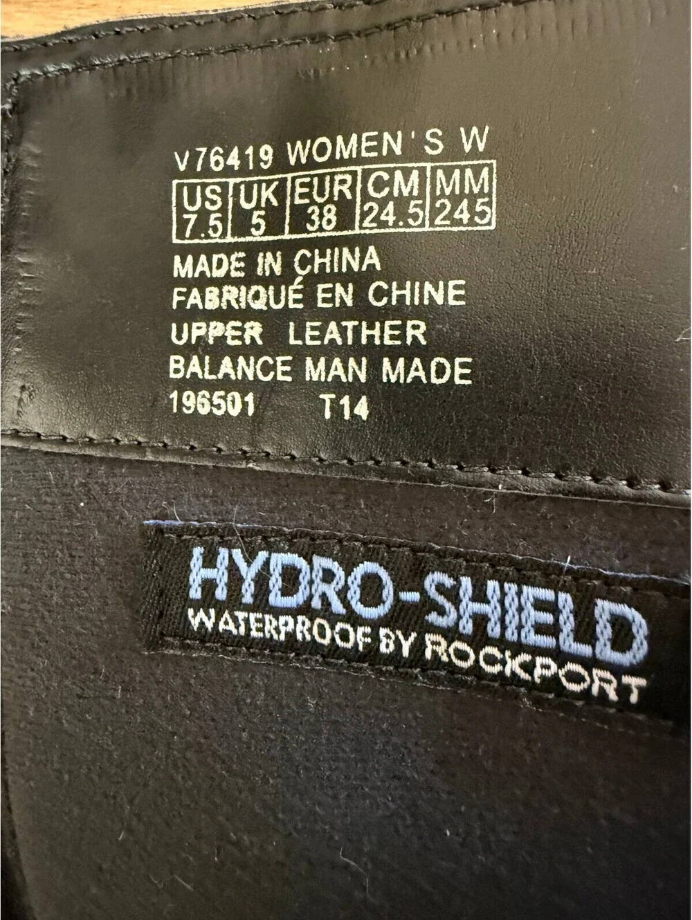 Rockport Hydro-Shield Womens 7.5W Black Leather Riding Boots